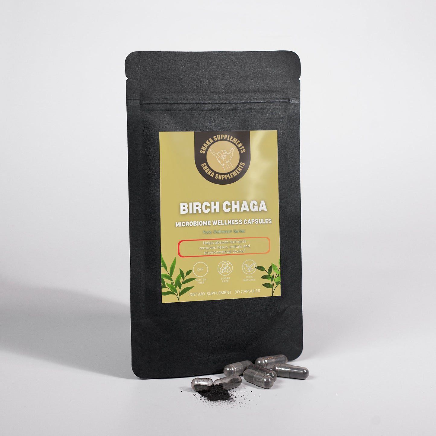 BIRCH CHAGA MICROBIOME WELLNESS CAPSULES DETOX